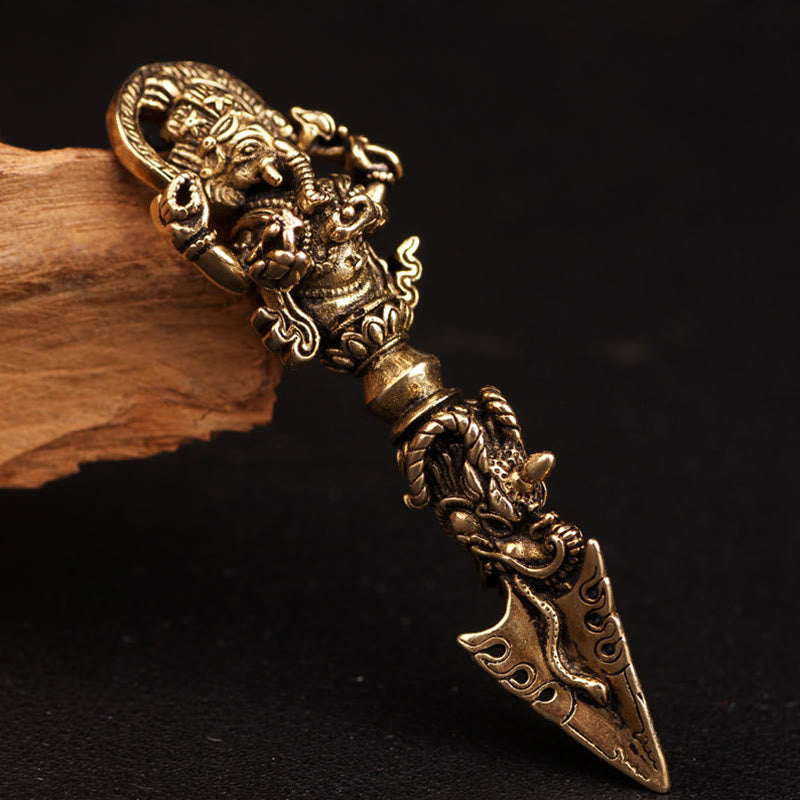 Collier pendentif de pouvoir spirituel Ganesh Dorje Vajra