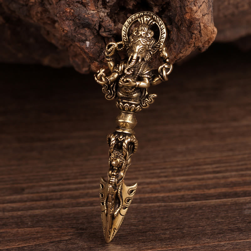 Collier pendentif de pouvoir spirituel Ganesh Dorje Vajra