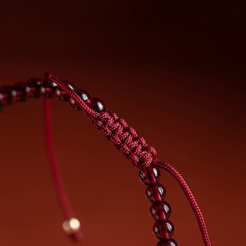 Bracelet Pixiu en grenat et cinabre pour le calme et les bénédictions