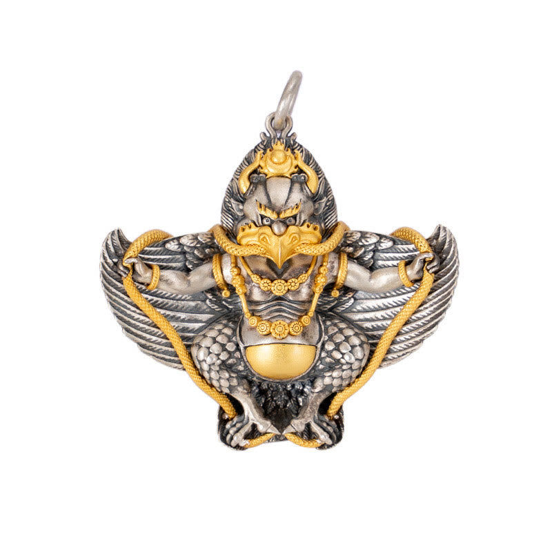 Collier Garuda Sagesse en argent sterling 925 pour la protection