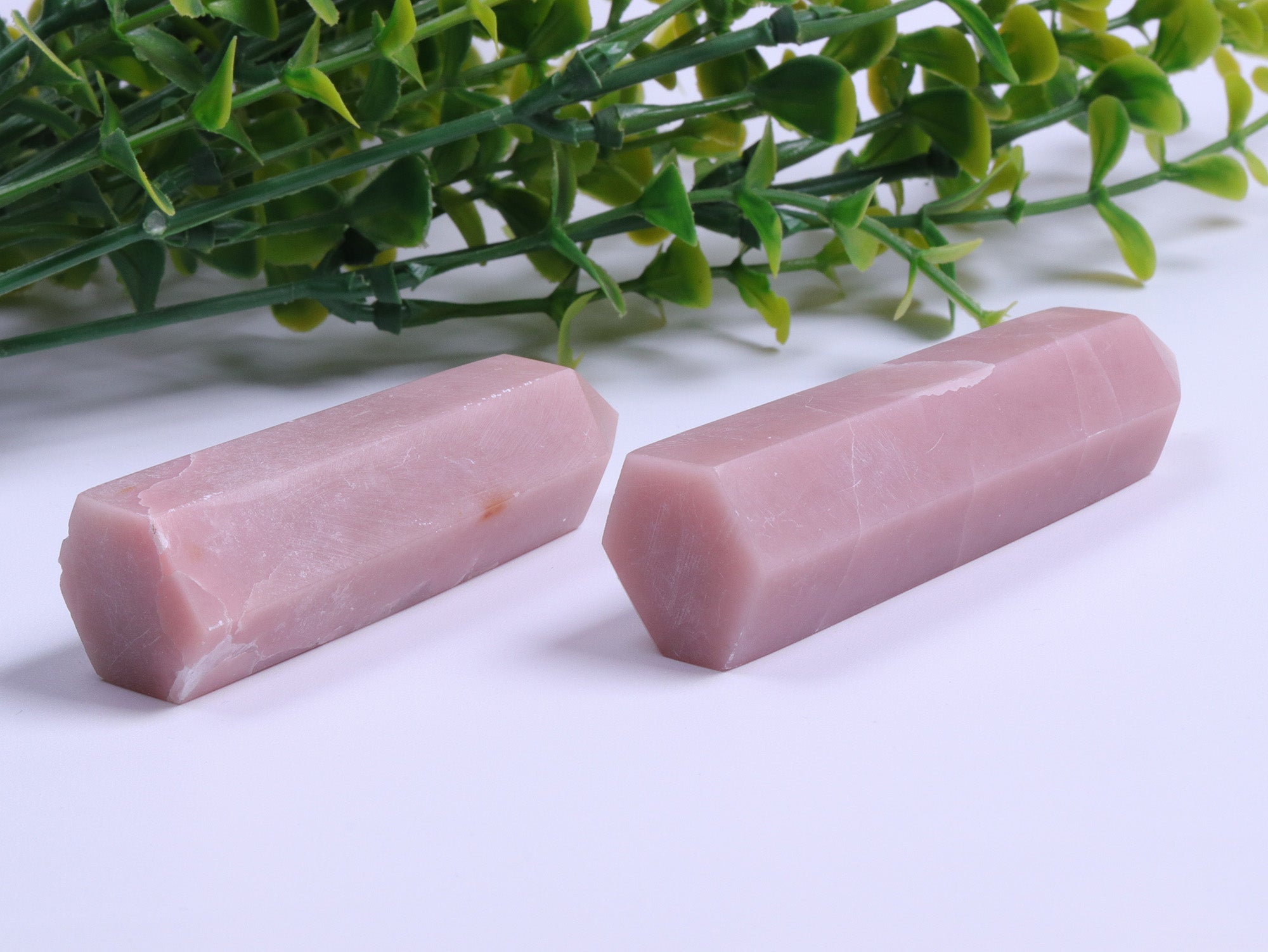 Tour d'opale rose douce pour les pratiques spirituelles