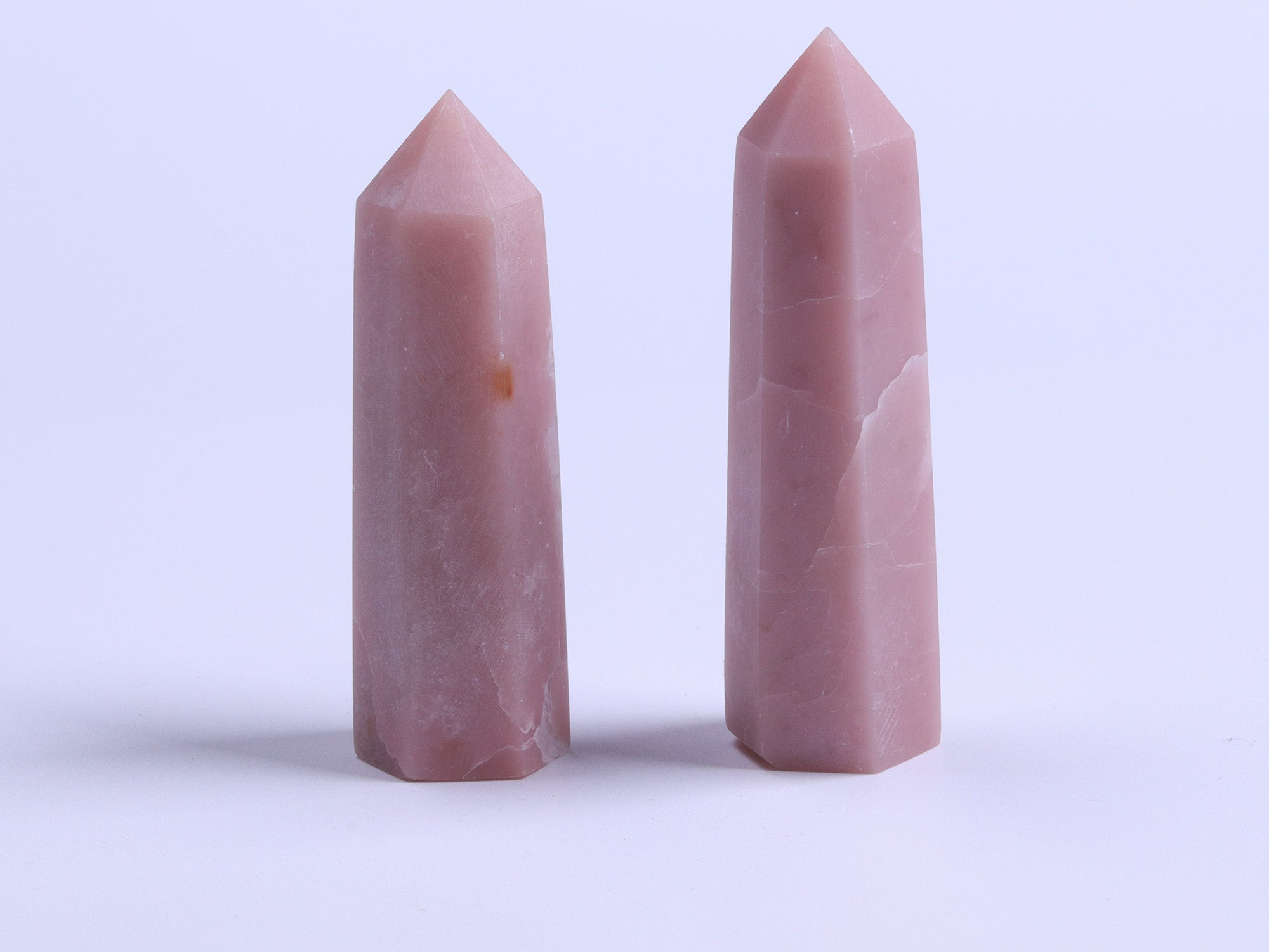 Tour d'opale rose douce pour les pratiques spirituelles