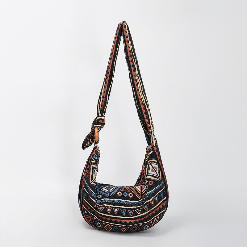 Sac bandoulière à rayures géométriques | Sac bandoulière ajustable
