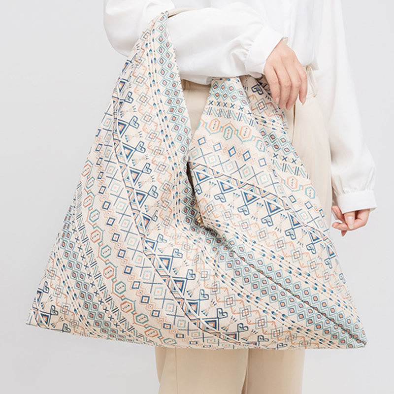 Sac à bandoulière triangulaire à imprimé léopard et fleurs de tigre géométriques