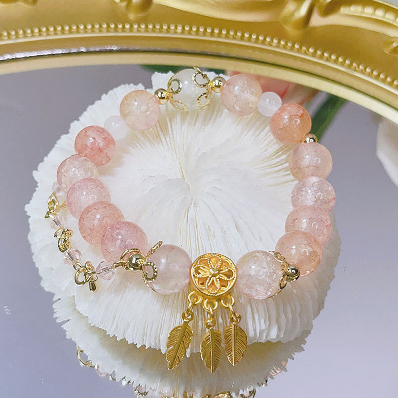 Bracelet de protection attrape-rêves en perles de verre et charme spirituel