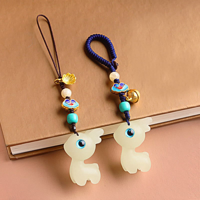 Porte-clés cerf porte-bonheur Glowstone pour une bénédiction spirituelle