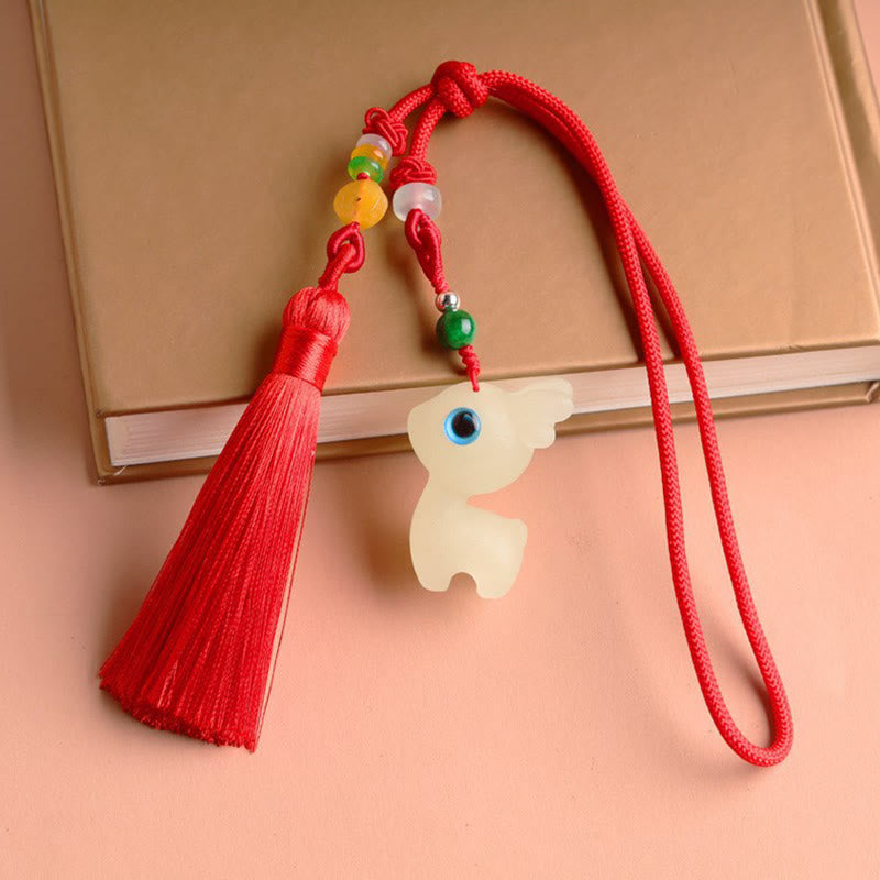 Porte-clés cerf porte-bonheur Glowstone pour une bénédiction spirituelle