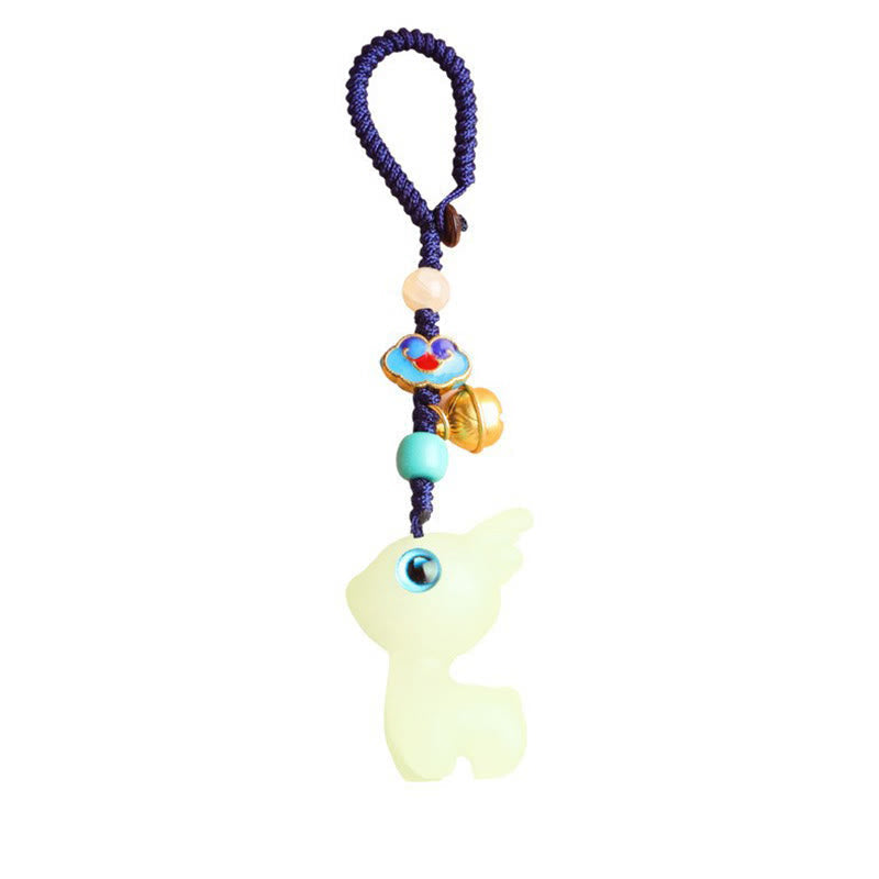 Porte-clés cerf porte-bonheur Glowstone pour une bénédiction spirituelle