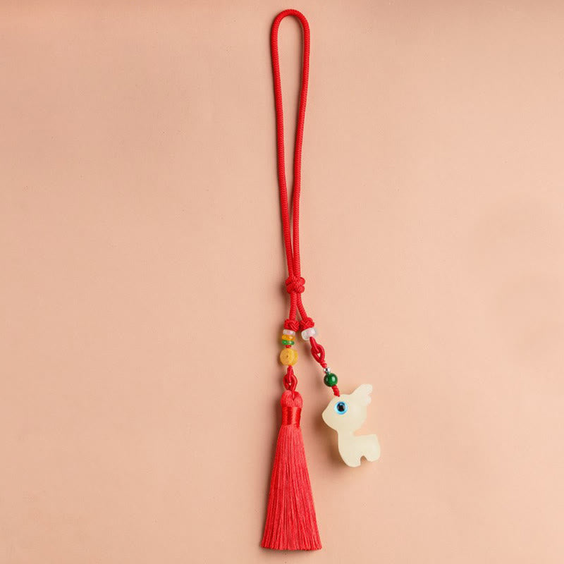 Porte-clés cerf porte-bonheur Glowstone pour une bénédiction spirituelle