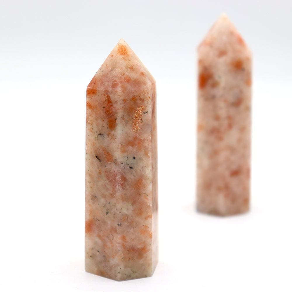 Gold Strawberry Quartz Crystal Point Wand 3.5"-3.8" Healing