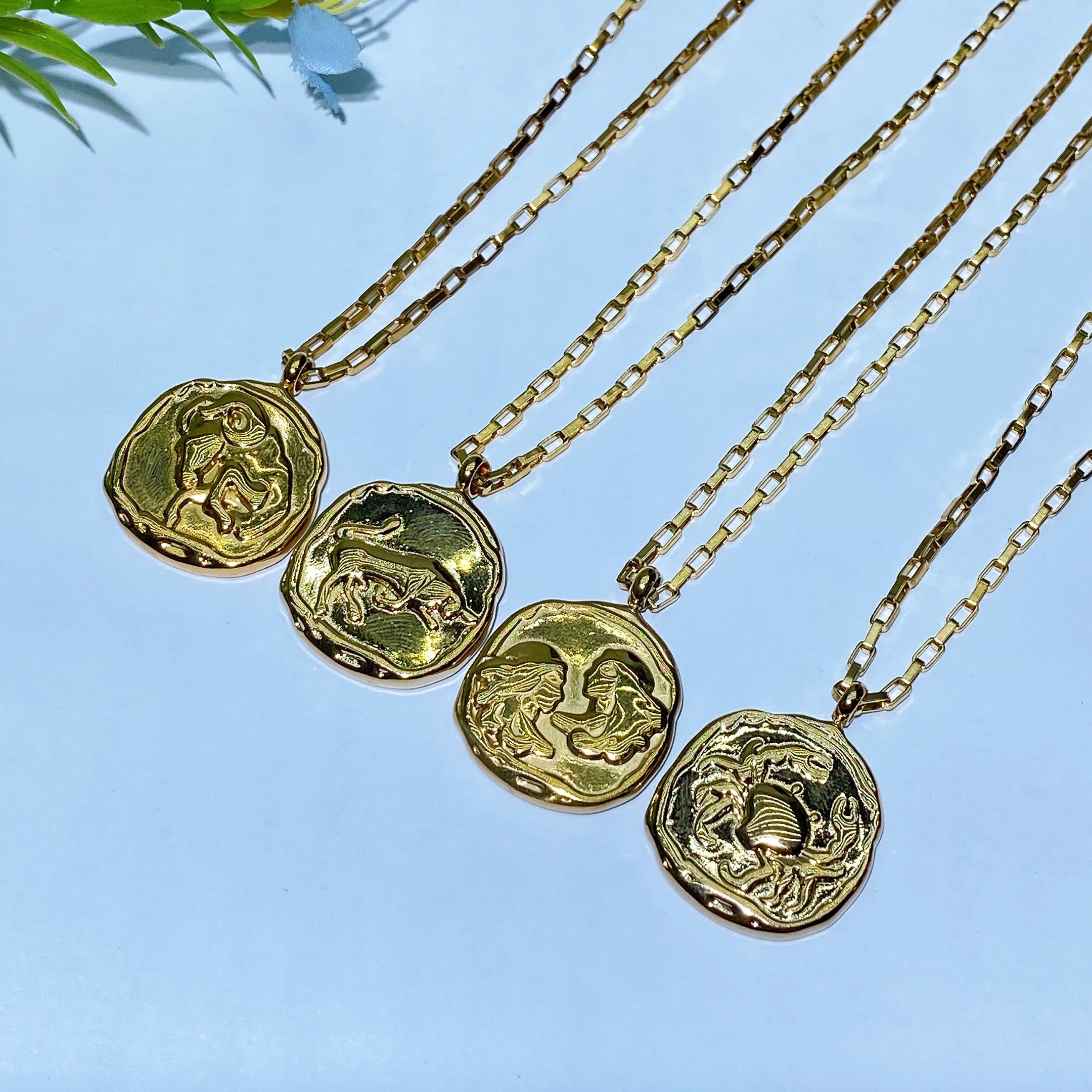 Golden 12 Constellations Necklace for Spiritual Healing
