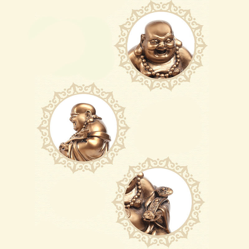 Statue de Bouddha doré de taille moyenne, 20 cm, Feng Shui, richesse