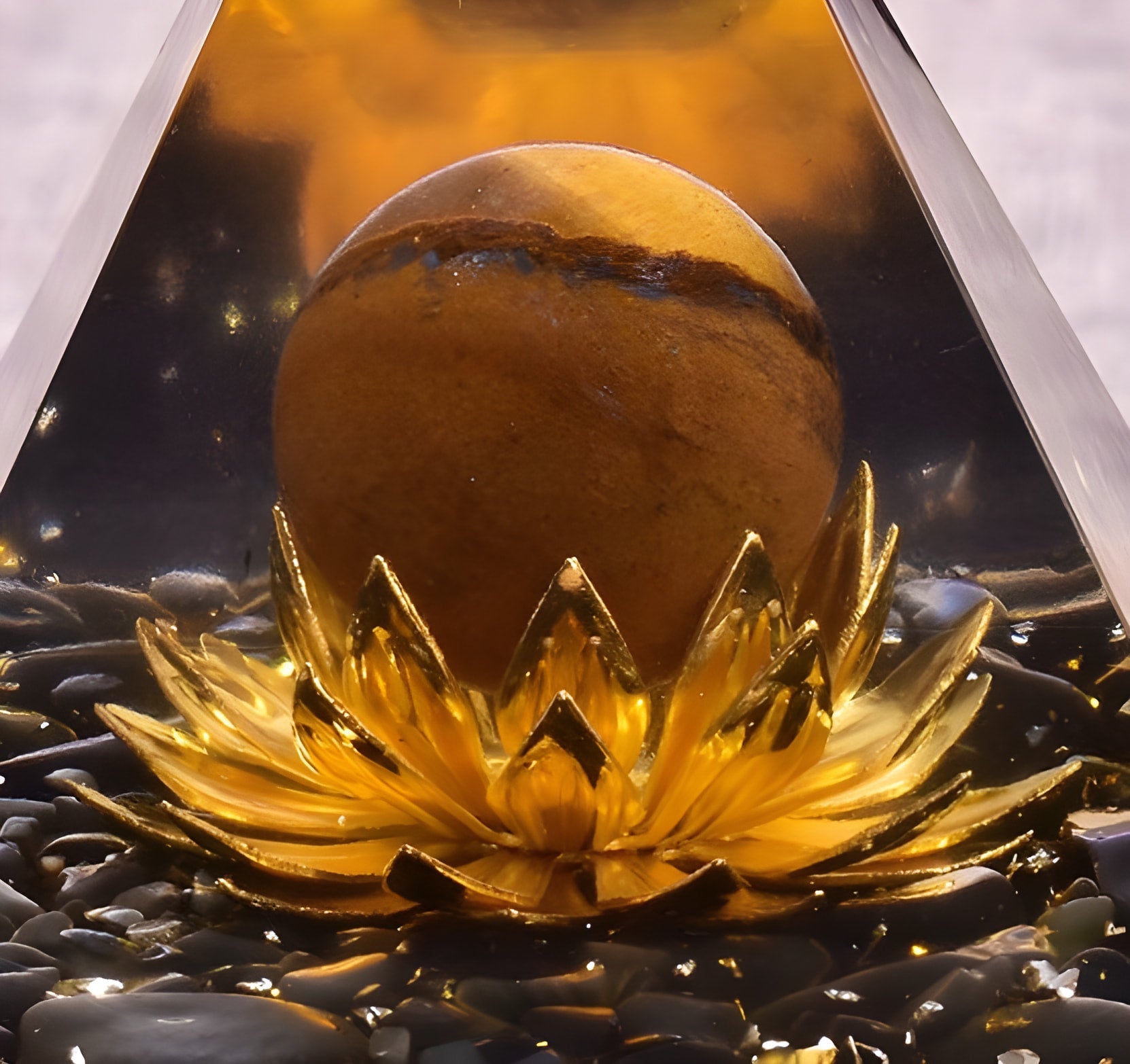 Pyramide protectrice du lotus doré