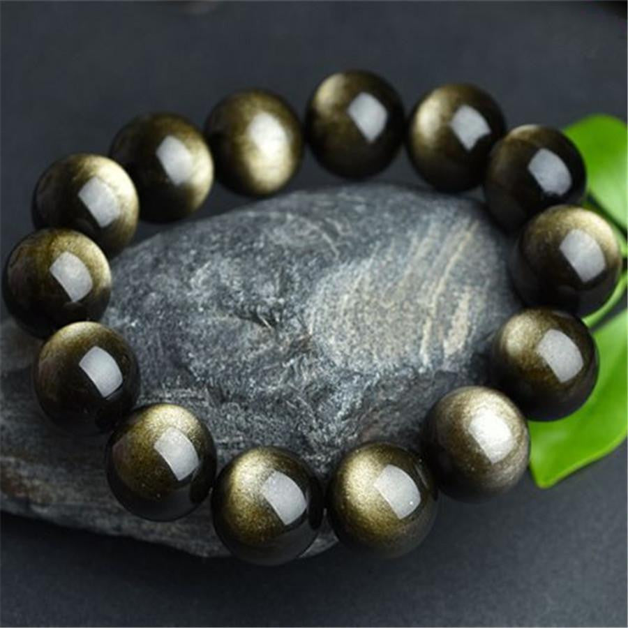 Bracelet en obsidienne dorée : une puissante pierre de guérison
