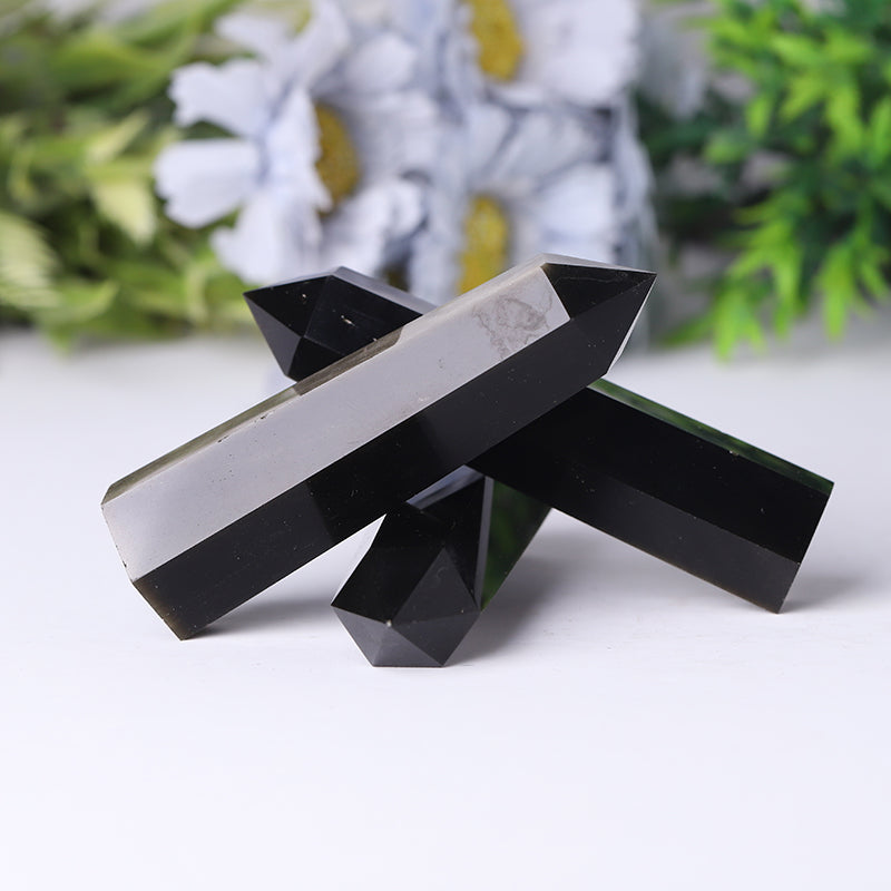 Golden Obsidian Point Crystal Tower 2.4-4.5 Inches Healing