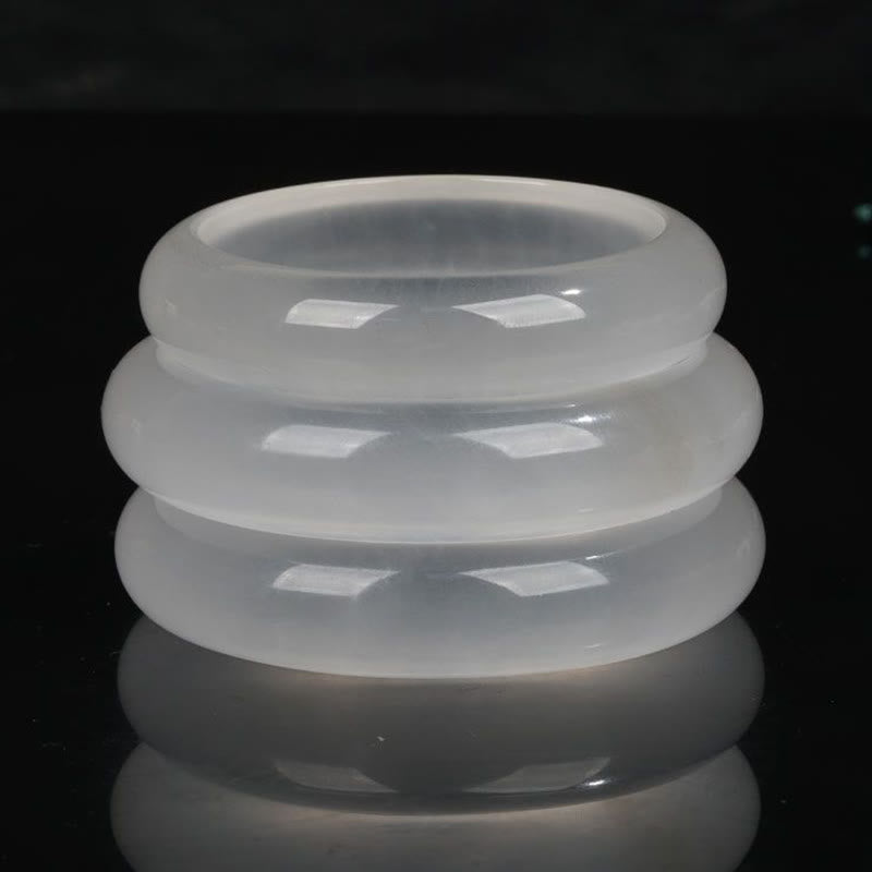 Bracelet en jade et soie dorée pour la richesse et la chance, jonc de 58 mm