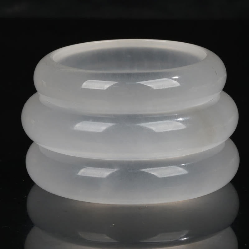 Bracelet en jade et soie dorée pour la richesse et la chance, jonc de 58 mm
