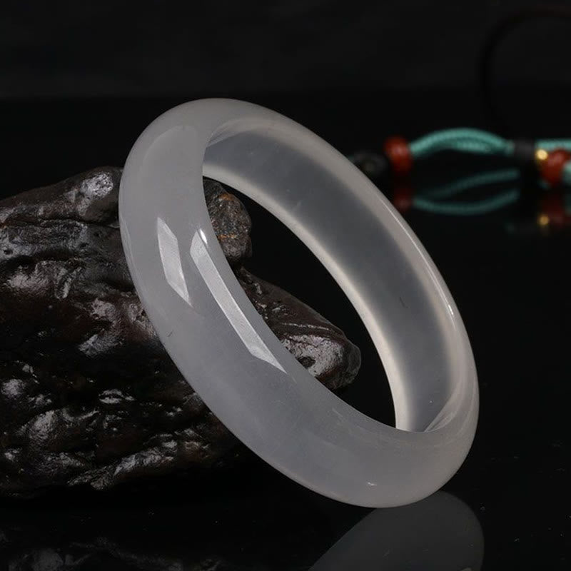 Bracelet en jade et soie dorée pour la richesse et la chance, jonc de 58 mm