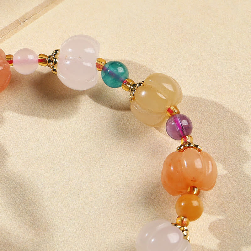Bracelet de richesse en jade et soie dorée avec Pixiu pour la chance