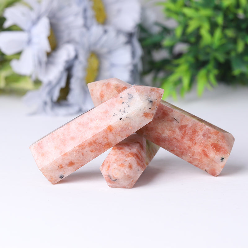 Golden Strawberry Point Crystal Tower 2.4-4.5in Healing Decoration