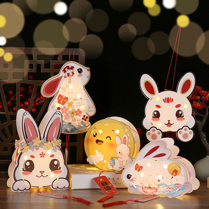 Lanterne en papier Lapin porte-bonheur | Décoration zen