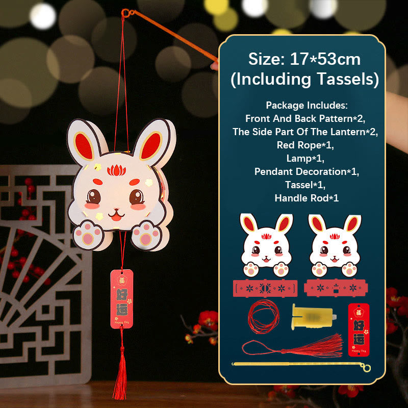 Lanterne en papier Lapin porte-bonheur | Décoration zen