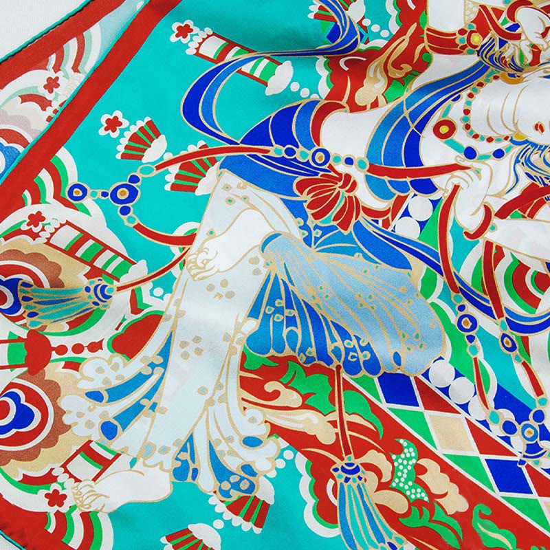 Écharpe de musicien Dunhuang en soie de mûrier de grade 6A