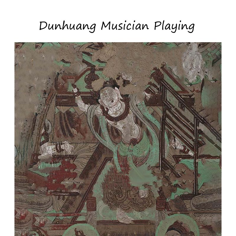 Écharpe de musicien Dunhuang en soie de mûrier de grade 6A