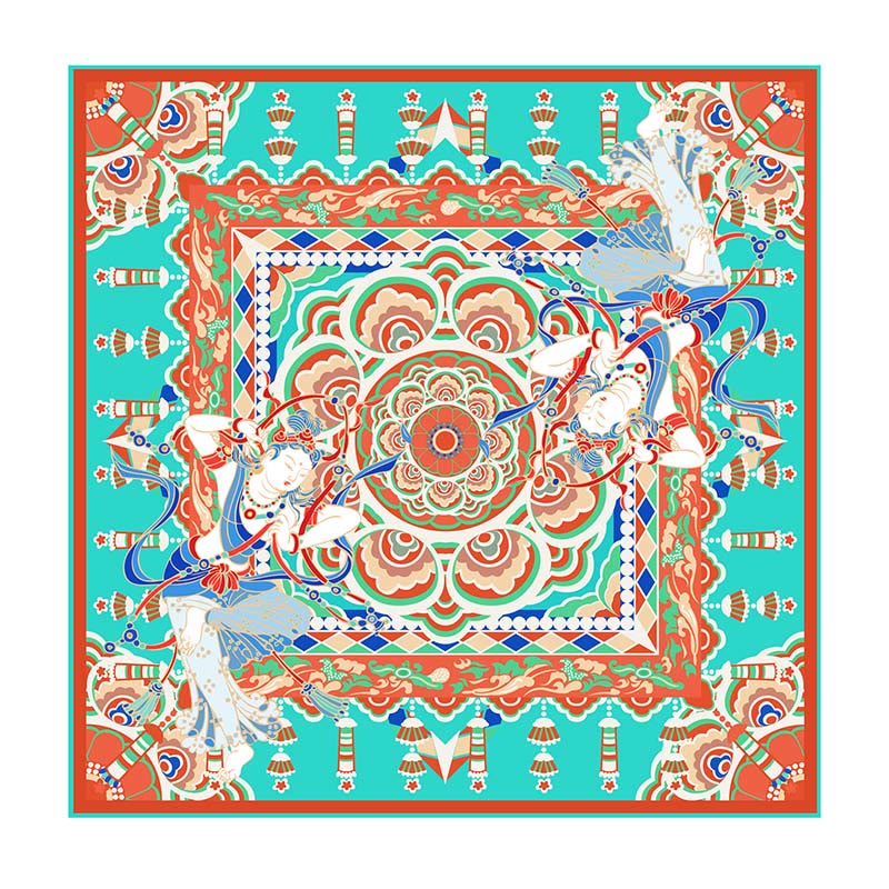 Écharpe de musicien Dunhuang en soie de mûrier de grade 6A