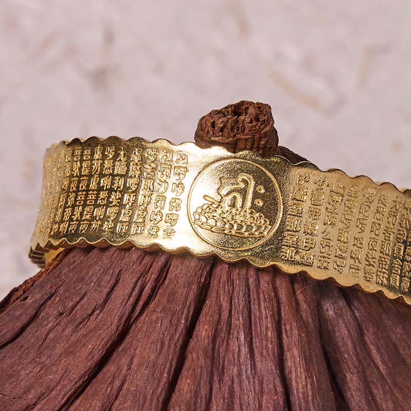 Bracelet en cuivre avec mantra de la grande compassion, bracelet réglable au poignet