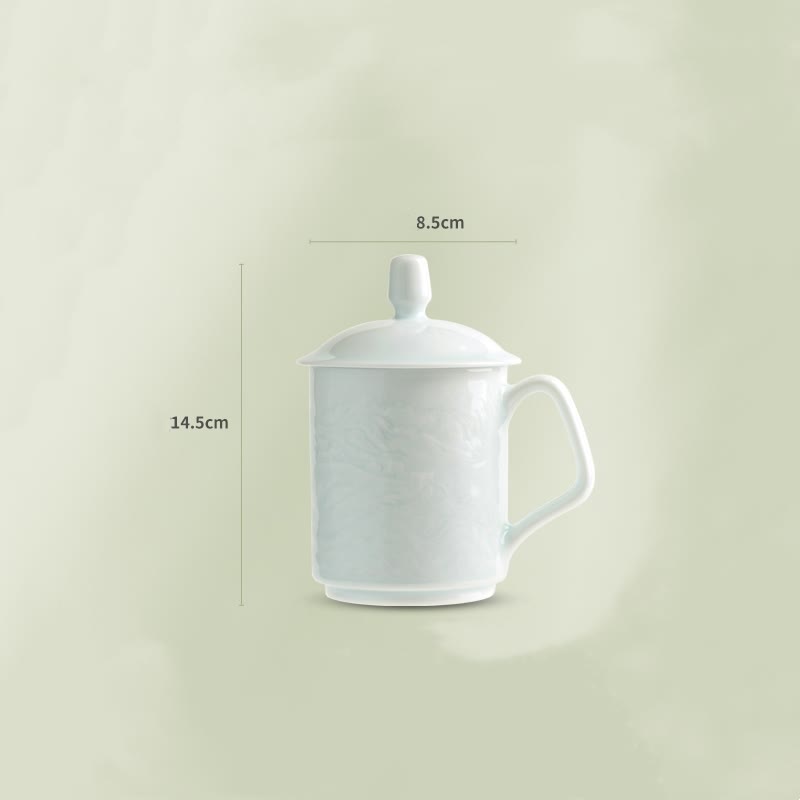 Tasse à thé en porcelaine de Jingdezhen de la Grande Muraille, 400 ml, tasse de bureau