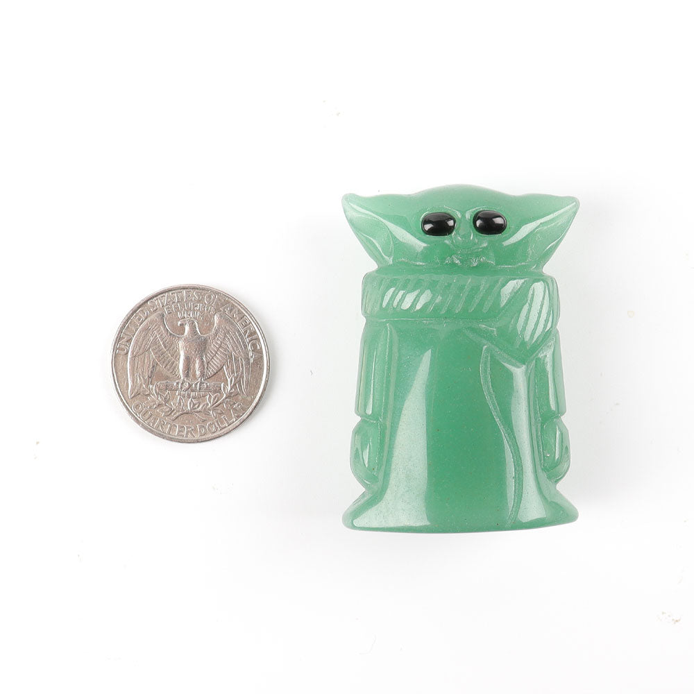 Green Aventurine Crystal Figurine Carving 2 Inch