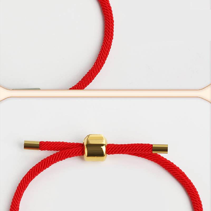 Bracelet en corde tressée avec protection chanceuse en aventurine verte