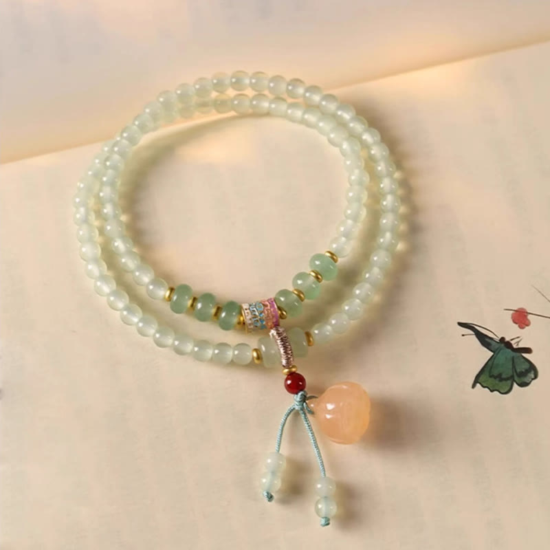 Bracelet porte-bonheur en bambou et aventurine verte pour l'équilibre et l'harmonie