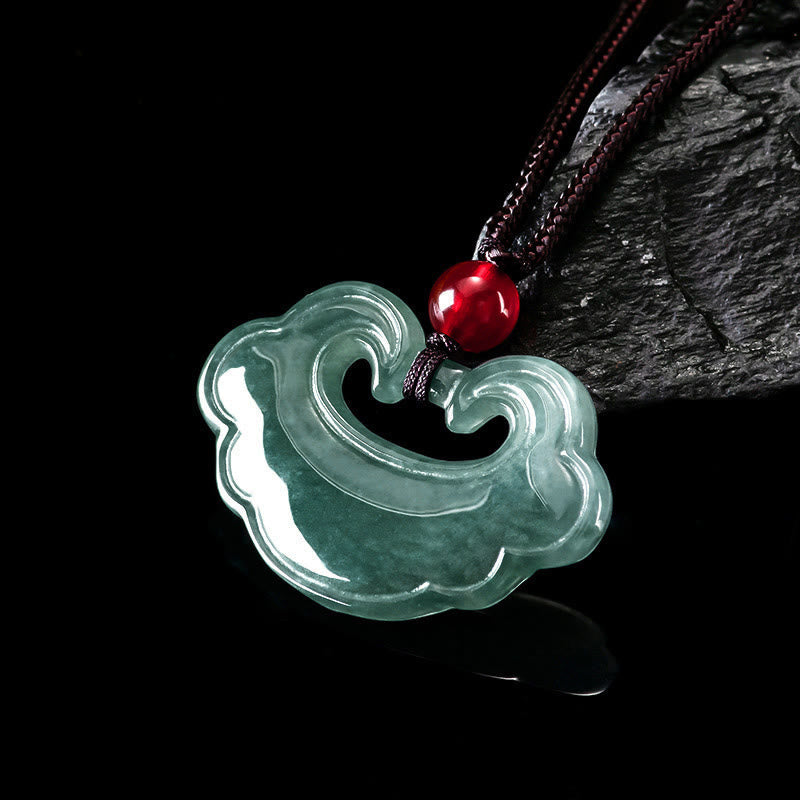 Collier porte-bonheur chinois en jade vert | Protection et chance