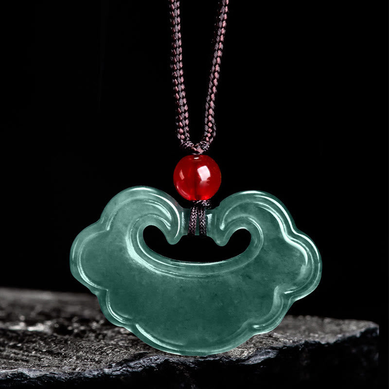 Collier porte-bonheur chinois en jade vert | Protection et chance