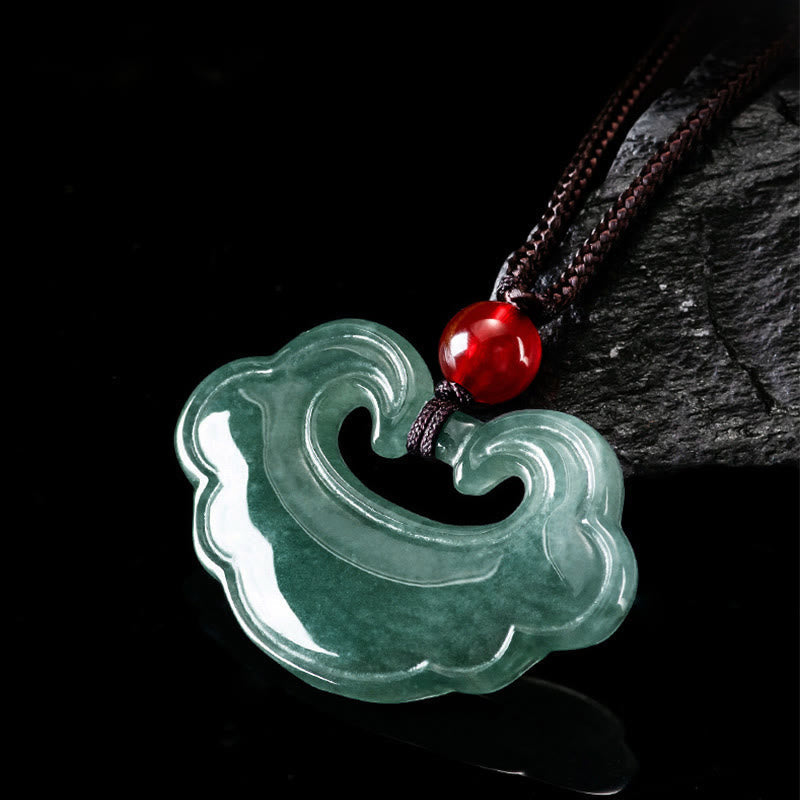 Collier porte-bonheur chinois en jade vert | Protection et chance