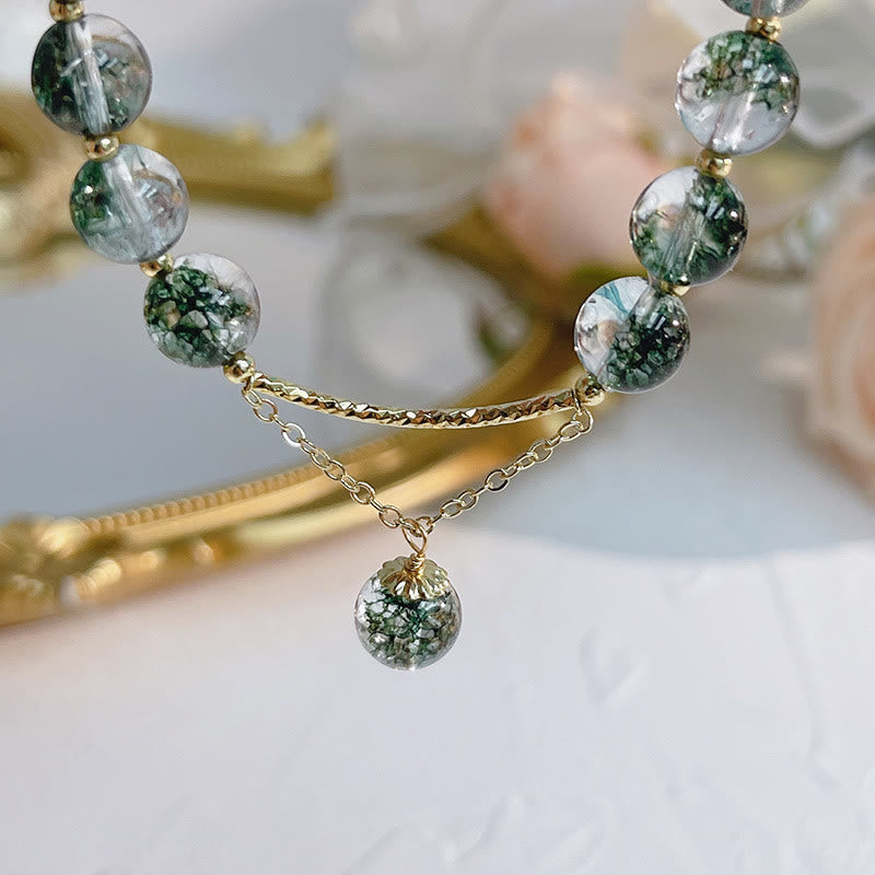 Bracelet à breloques Green Phantom en or 14 carats