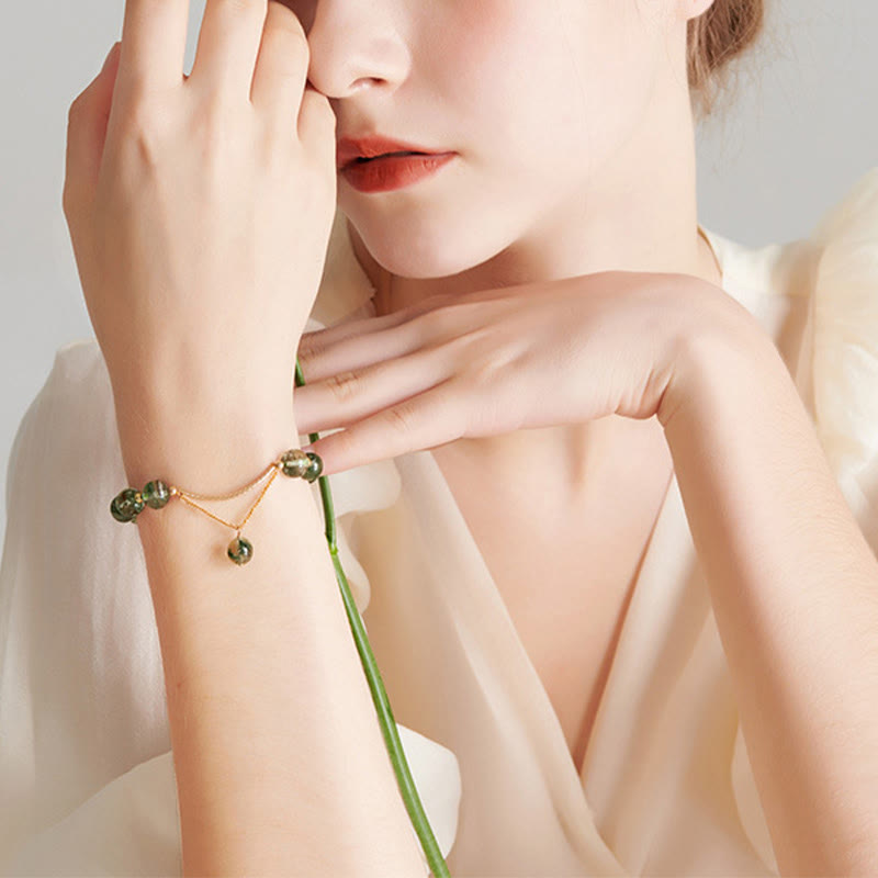 Bracelet à breloques Green Phantom en or 14 carats