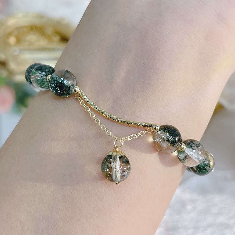 Bracelet à breloques Green Phantom en or 14 carats