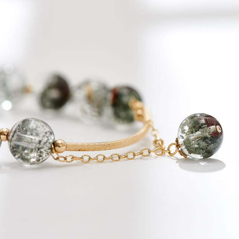 Bracelet à breloques Green Phantom en or 14 carats
