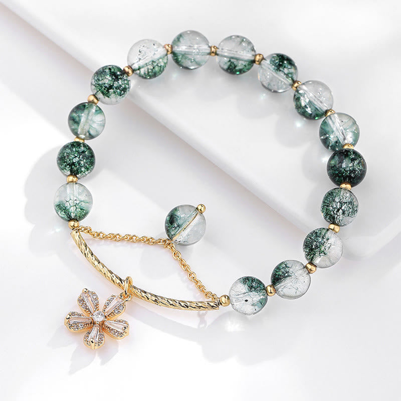 Bracelet à breloques Green Phantom en or 14 carats