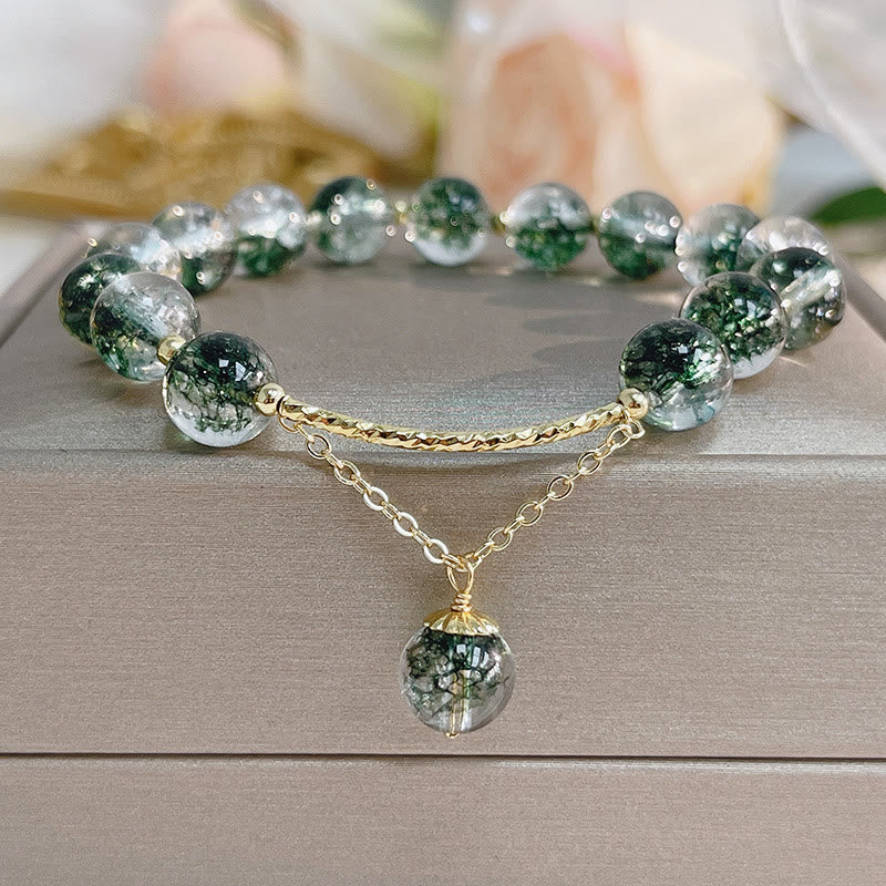 Bracelet à breloques Green Phantom en or 14 carats