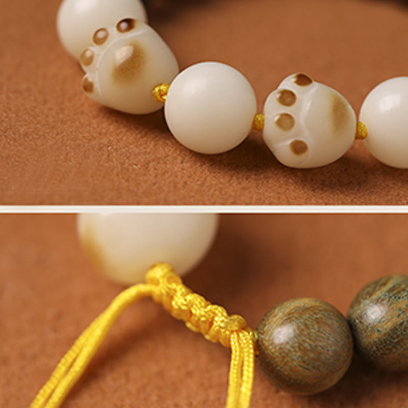 Bracelet de guérison unisexe en bois de santal vert et graines de Bodhi, perles de 8 mm