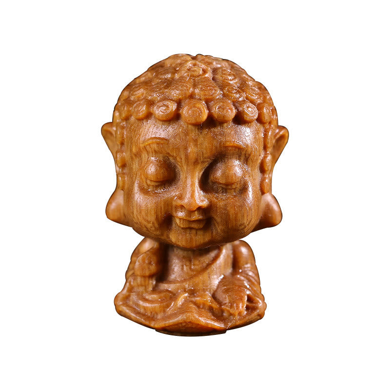 Décoration Bouddha du zodiaque chinois en bois de santal vert