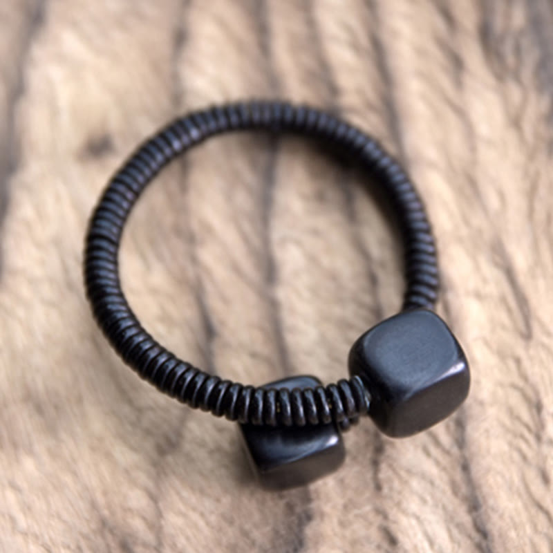 Bracelet d'équilibre cube en bois de santal vert 16-17 cm