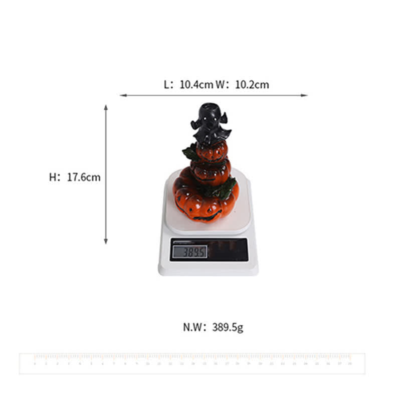 Brûleur d'encens à reflux en résine en forme de citrouille d'Halloween