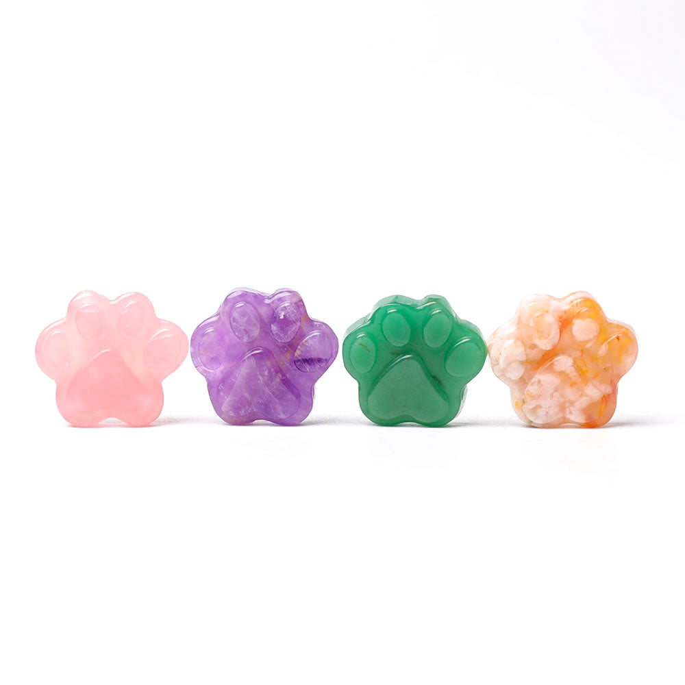 Hand Carved Crystal Animal Paw Claw Carvings 1.5 Inch