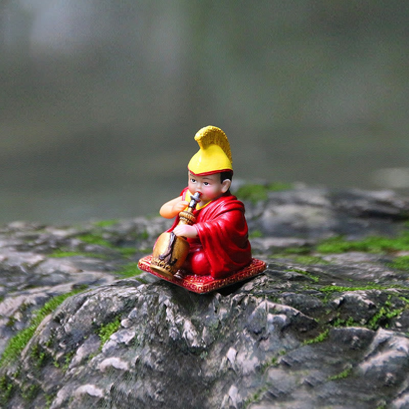 Figurines de lamas tibétains peintes à la main | Statues spirituelles en résine