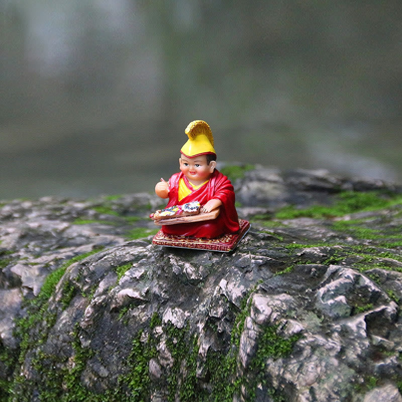 Figurines de lamas tibétains peintes à la main | Statues spirituelles en résine